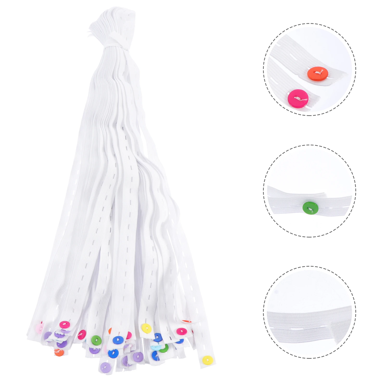 

50pcs Fixing Belts Buckles Adjustable Toddler Belt Durable Belt Buckles Infant Diaper Strap Fastening Newborn Diaper Belts