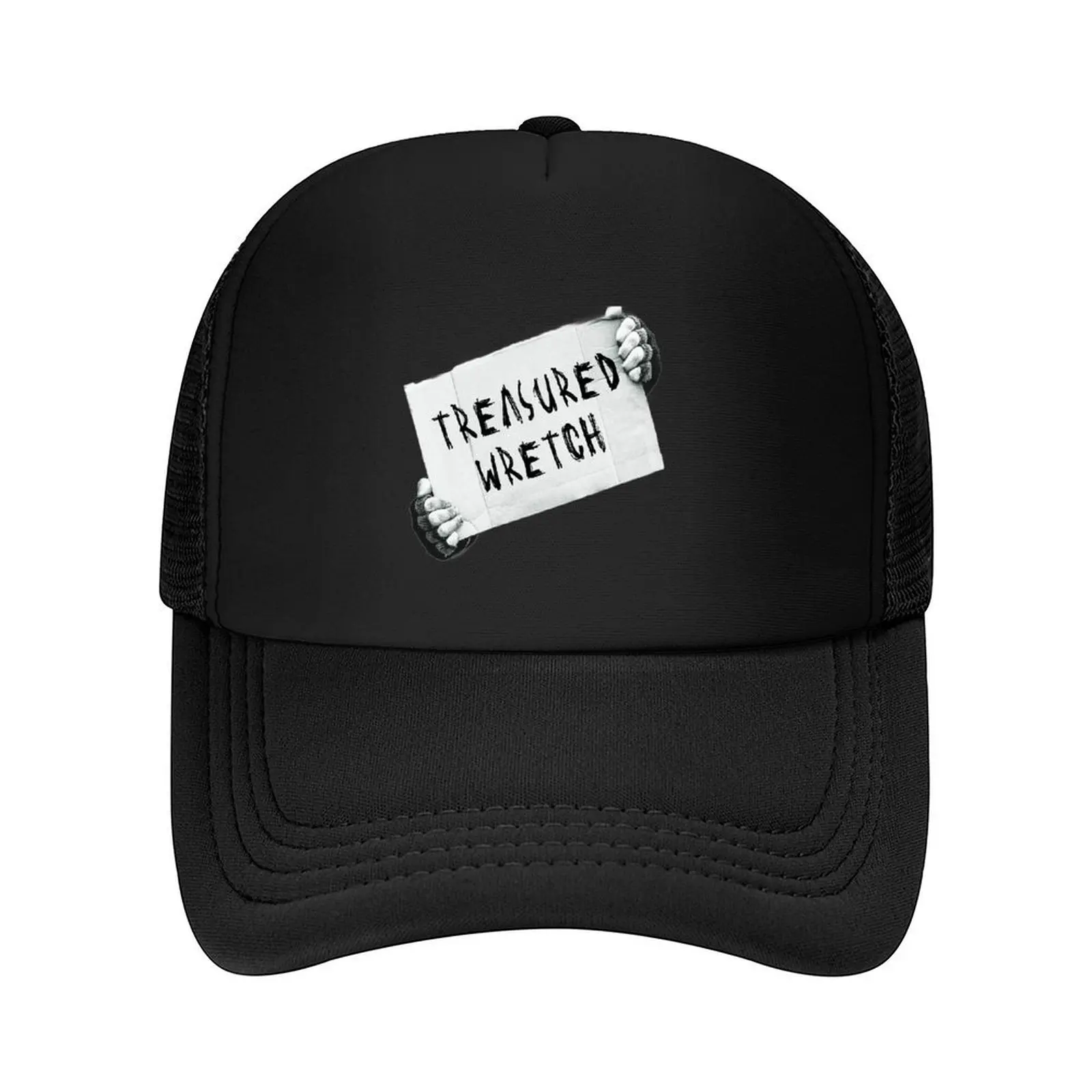 

Treasured Wretch Cardboard Sign Logo Baseball Cap tactical cap Fashion Beach Snap Back Hat Golf Hat Man For Man Women's