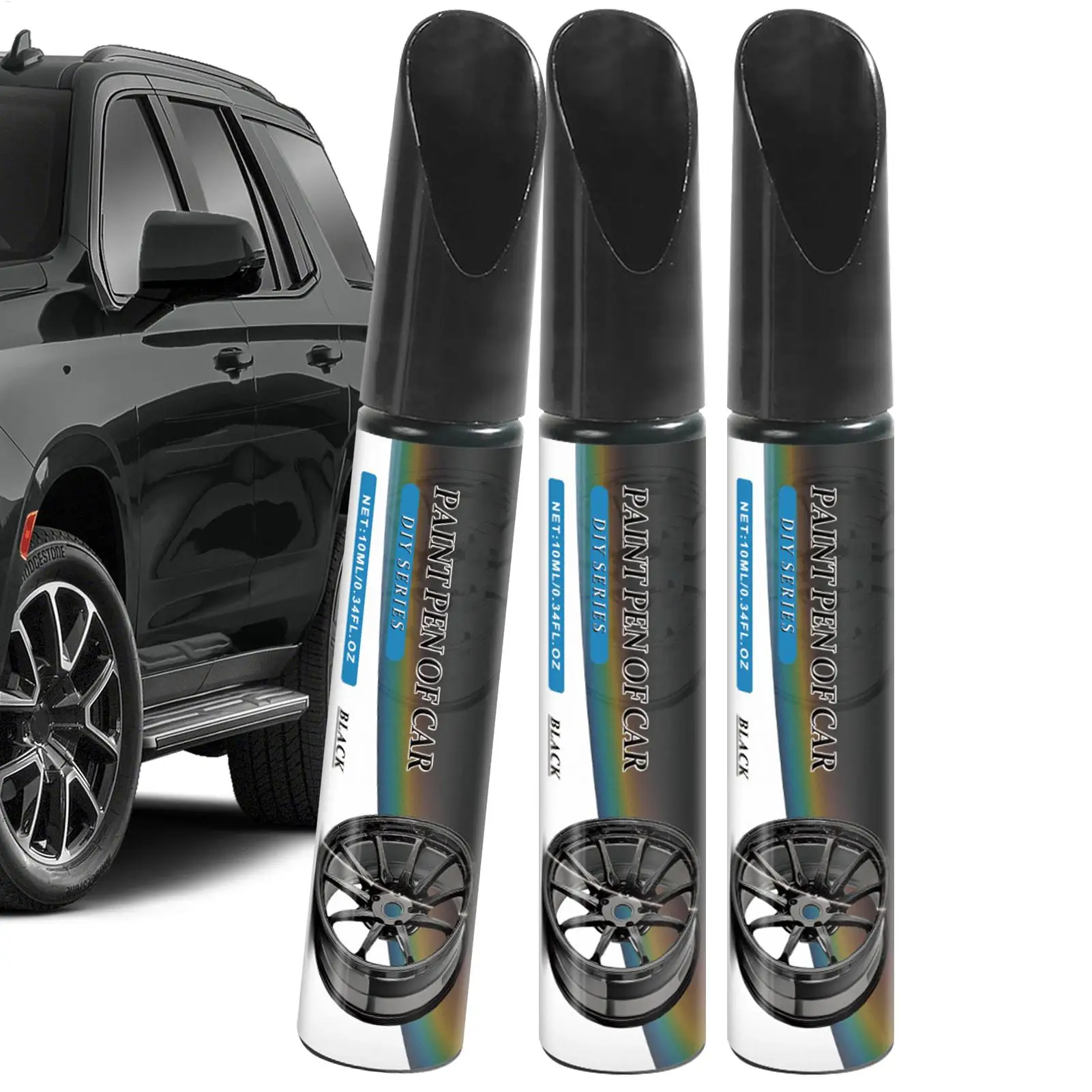 

3 шт./компл., черная ручка для ремонта царапин на колесах, автомобильная краска, ручка для ремонта царапин, автомобильный обод, ступица колеса, карандаш для ремонта царапин