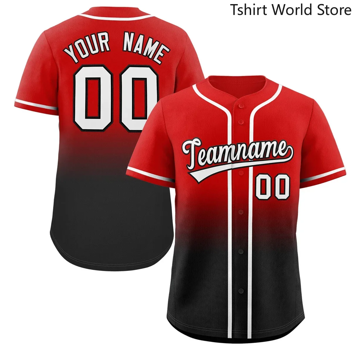 

Custom Baseball Jersey Gradient Hip Hop Shirts Printed Team Name/Numbers Men Women Boy Outdoors Uniform Sports Party Game