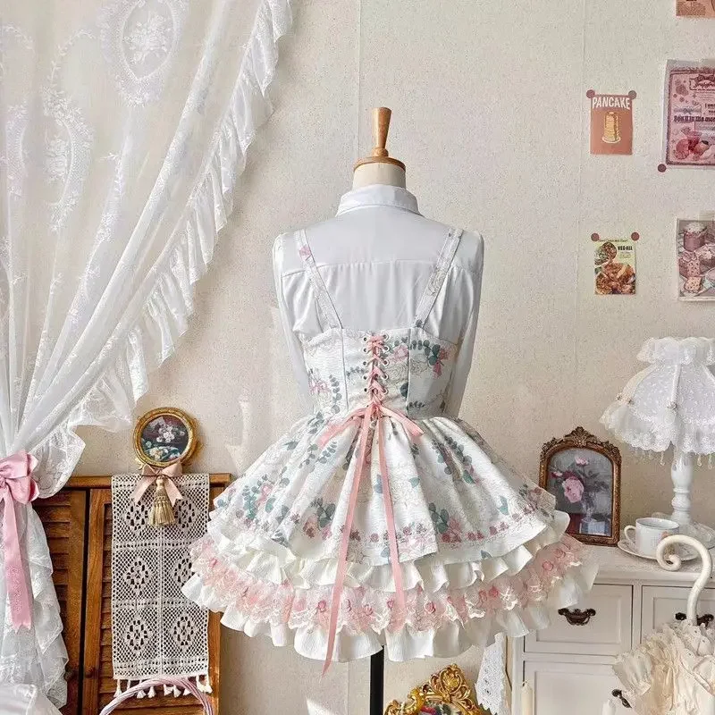 Leuke Meisjes Casual Ruches Wit Tops Blusas Mujer Japanse Kawaii Lolita Shirts Vrouwen Zoete Elegante Lange Mouw Prinses Blouses
