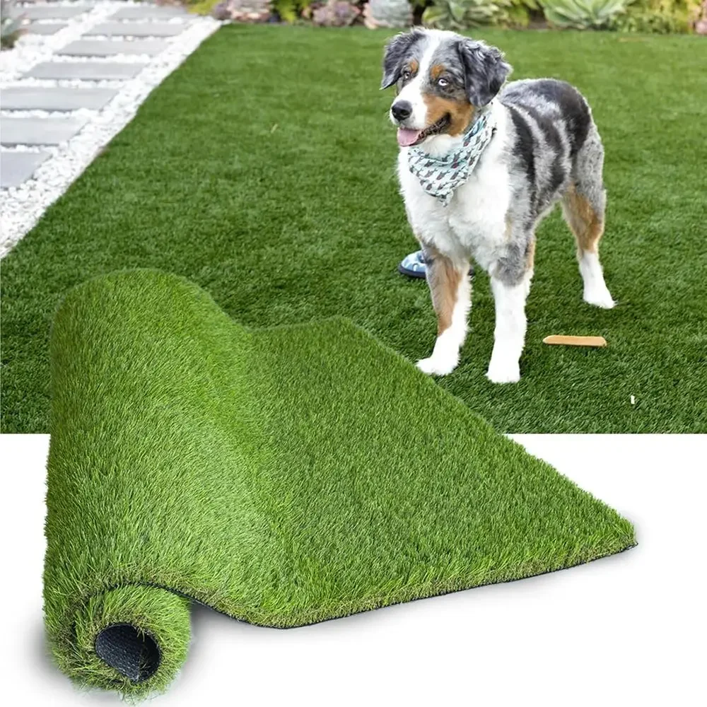 Realistic Drainage-Hole Artificial Grass Mat for Outdoor, Patio, and Weddings