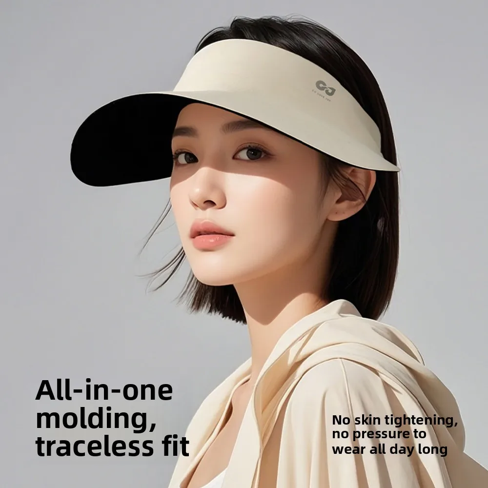 Новая летняя солнцезащитная шляпа 2025 года с пустой крышей, уличный солнцезащитный козырек, защита от ультрафиолета, без следов, большие складные поля Xmz291