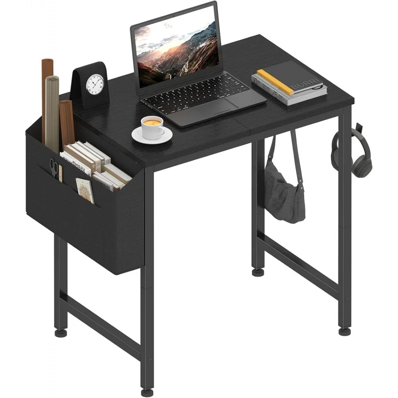 

Small Desk Small Spaces, Study Writing Desks Bedroom, Simple Modern Laptop PC Little Side Table with Storage Bag