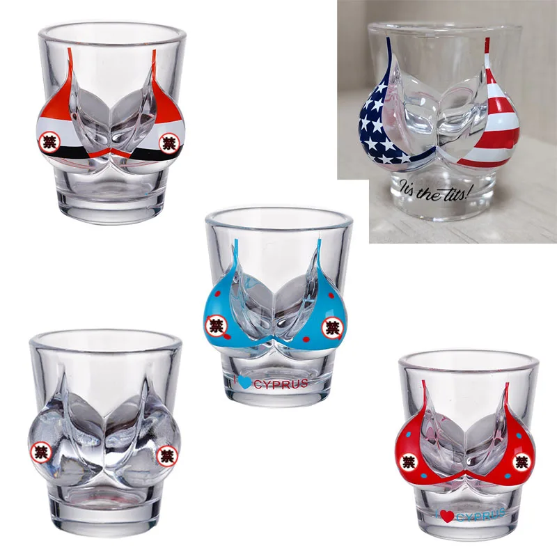 بيكيني النار الزجاج مثير الجسم الخمور الفودكا الزجاج كوب لحزب البار #2