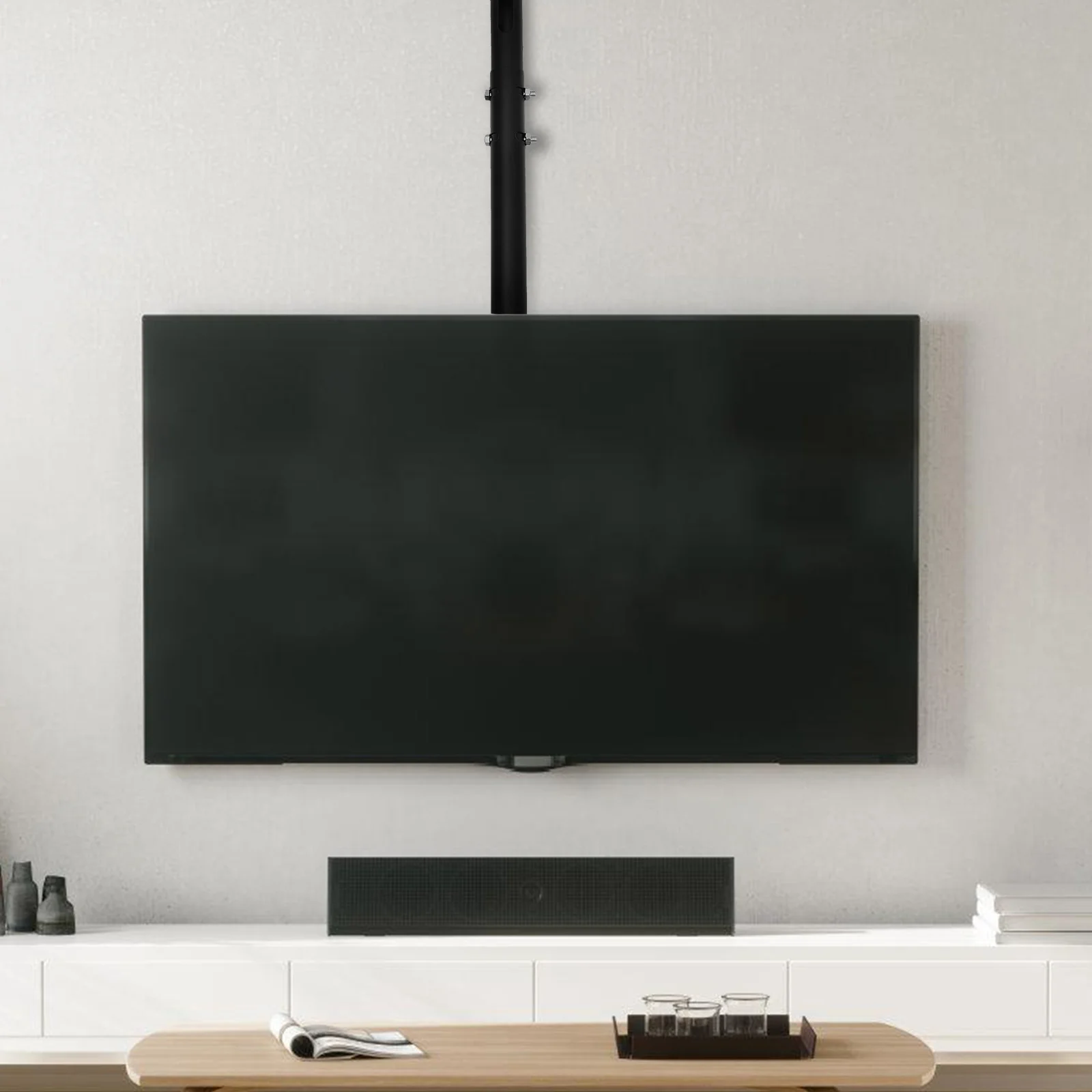 

Ceiling Hanger Television Hanging Holder Wall-mounted Mounts Black Monitor Bracket