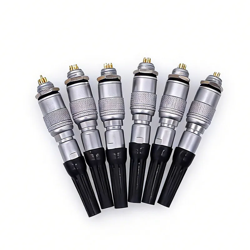 4PCS YC8 Circular Quick Connectors Mini Metal Plug Push-On 2Pin 3Pin YC8-4pin 5pin 6pin 7pin for Electronic Components