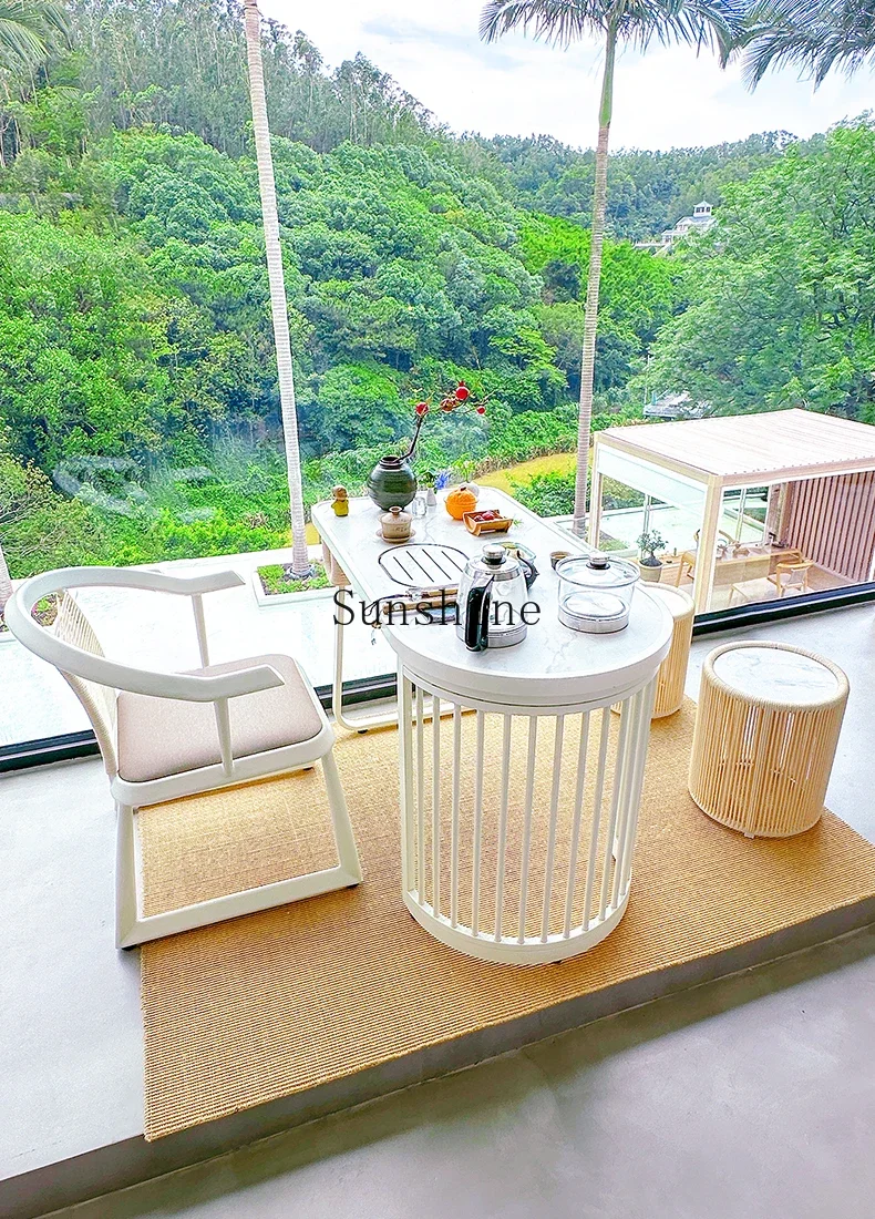 Small leisure kung fu outdoor tea table small apartment desk tea table integrated