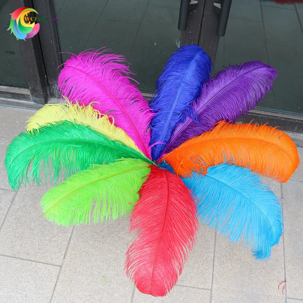 

Wholasale 50pcs/lot high quality colorful ostrich feathers 40-45cm Wedding party Carnival decoration plumages