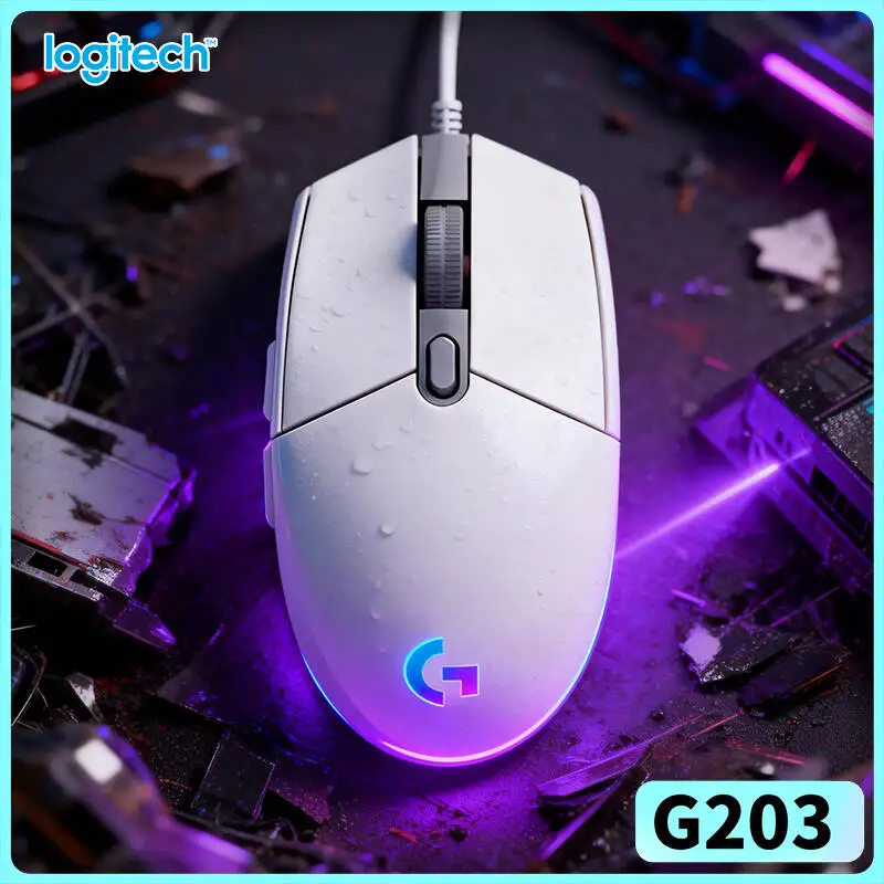 

Легкая RGB-мышь Logitech G203, 6 программируемых кнопок, эргономичная, для дома и игровой комнаты (аналог G102/G402/M100R)