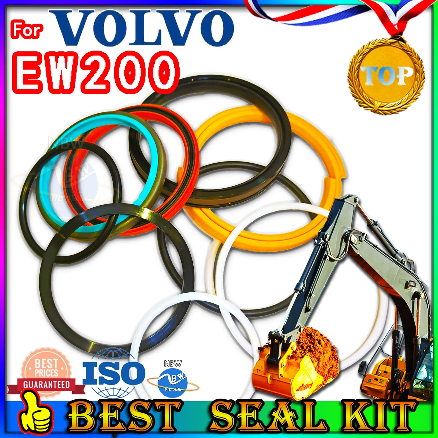 

For VOLVO EW200 High Quality Oil Seal Kit Excavator Repair ARM Bucket Hydraulic Pump Digger Clamshell Shovel Adjust Swing