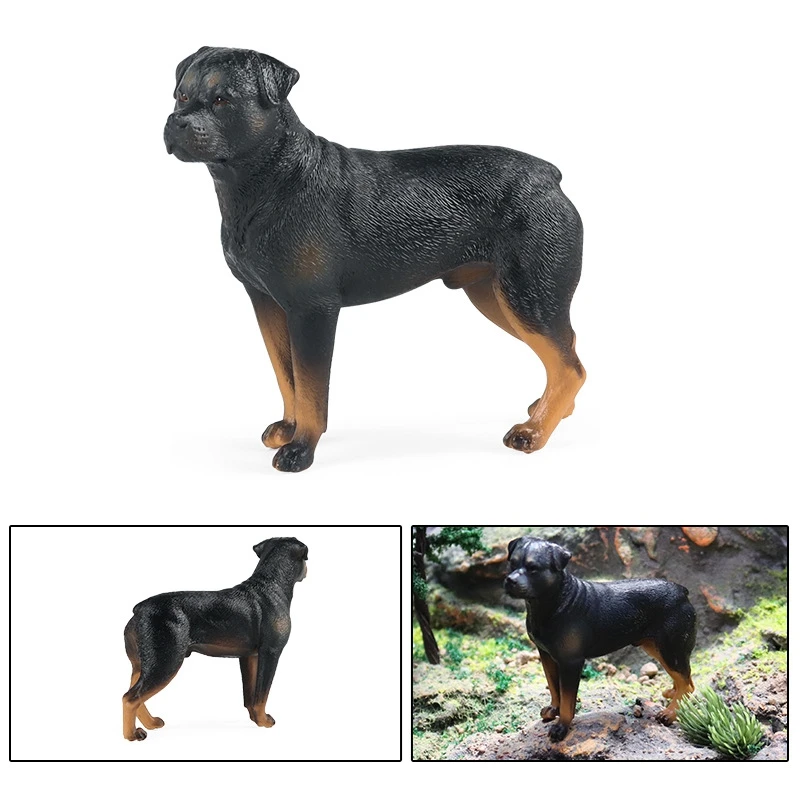 Symulowany model psa Rottweiler dla psa dekoracja na biurko dla szczeniaka ozdoba do domu — zdjęcie 3