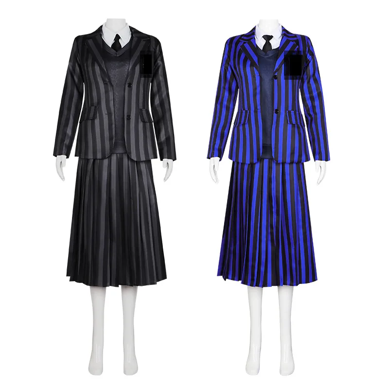 

Nevermore Academy School Uniforms: Addams Cosplay Costume - School Clothes for Girls and Women's Halloween