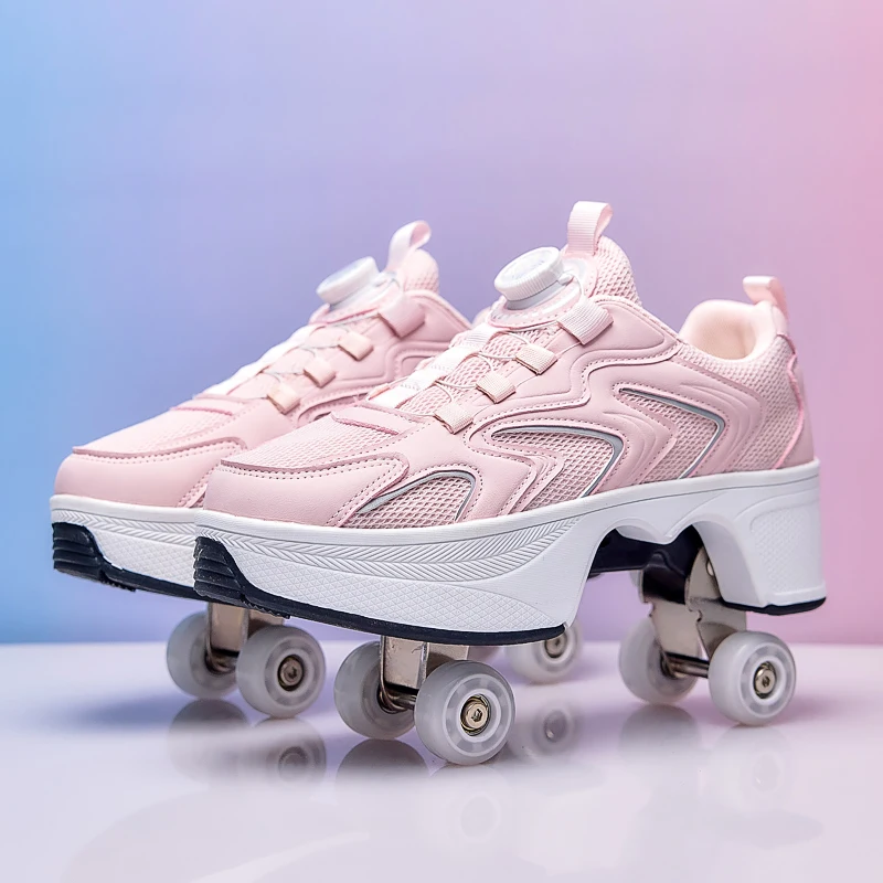 Roller Skates Kid 4 Wheels Sneakers Boy Girl Quad Skates Children Skating Shoes