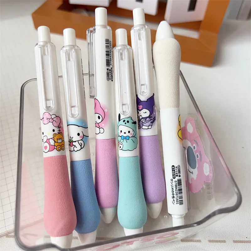 1/3/6pcsSanrios Cinnamoroll Kuromi Mymelody Cartoon 0.5mm Gel Pens Black Ink Neutral Pens kawaii Anime Writing Tools Stationery