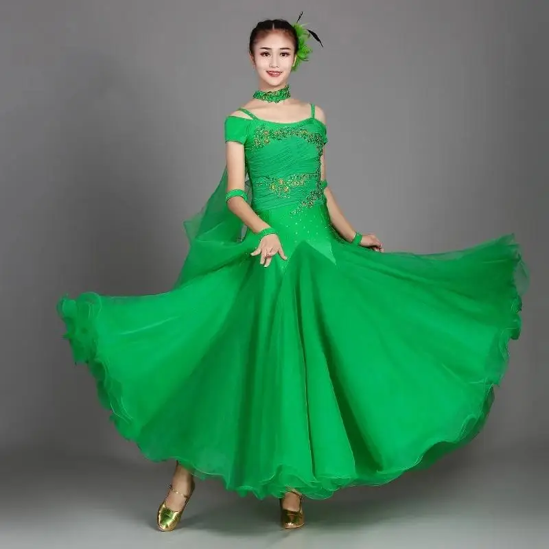 2023 New Professional Modern Dance Dress Standard Ballroom Women Adult Sex Skirts Prom Costume Ladies Female Clothes Waltz Tango