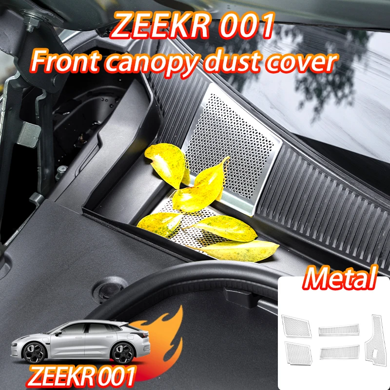 

24-25 ZEEKR 001 front cabin cover dust cover, air conditioning air inlet air outlet protective cover, metal accessories