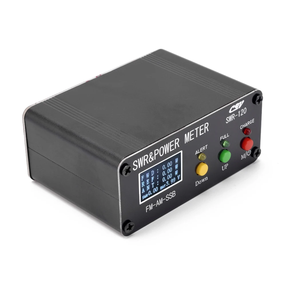 120W SWR Digital Power Standing Wave Meter 1.8-54MHz Shortwave Meter FM AM SSB Modes Power Meter Support SWR/Power Function