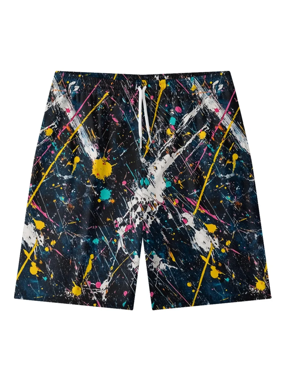 Urban Travel Shorts mit abstrakten Linien, bedruckt, coole, schicke Strandmode, Streetwear im Coastal-Oma-Stil, All-Match, Sommer-Essential