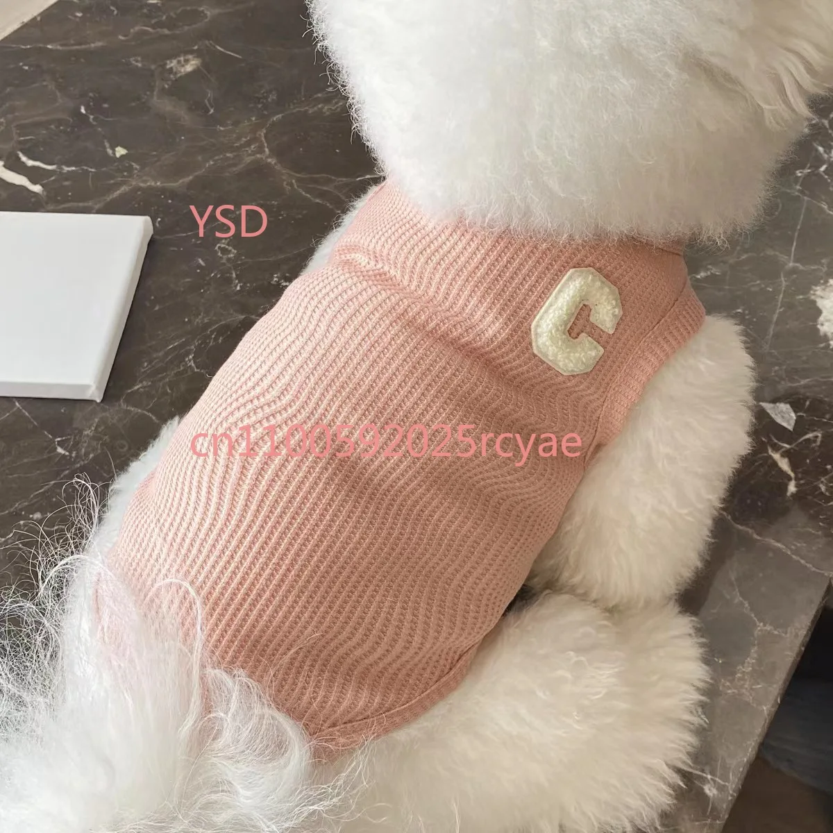 

Spring Summer Waffle Knit Short Vest for Small Dogs