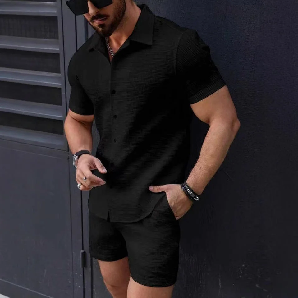 

2025 New Men's ort Sve irt And orts Sports Casual Beach Two-Piece Set Faionable Summer Clothing for Men