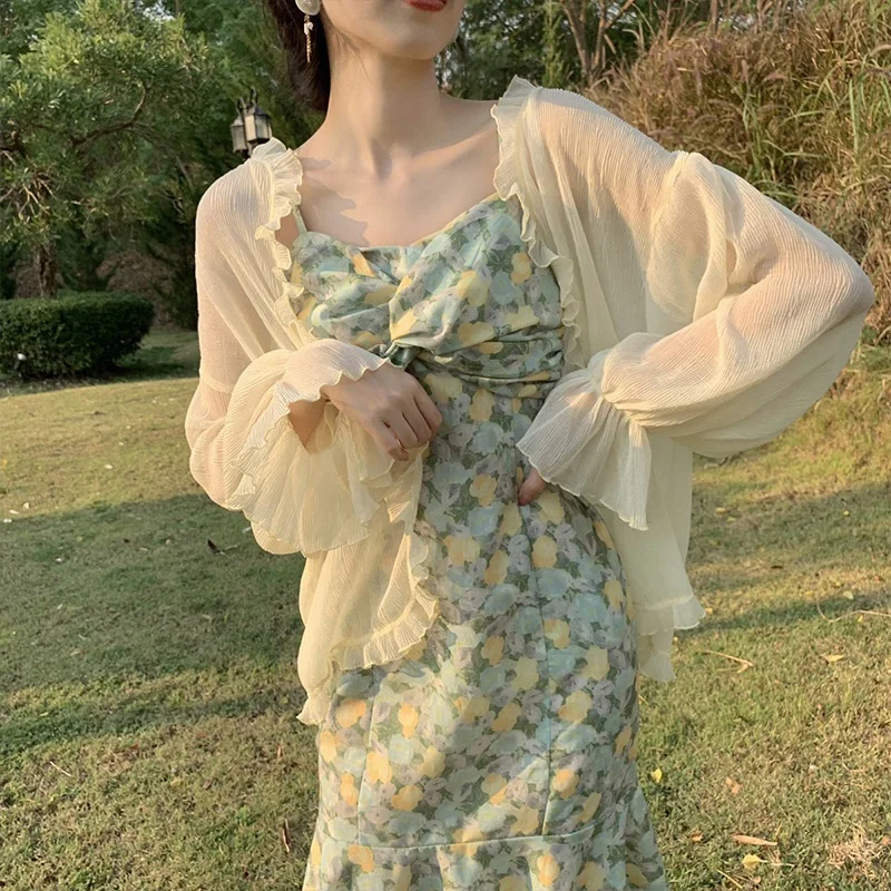 

Women's Thin Cardigan Sun Protection Clothing Summer Lace Shirt Long Sleeve Korean Style Commute Pure Color Loose Fit Outerwear