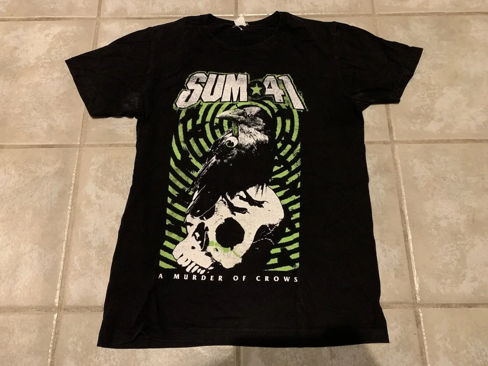 

Футболка Sum 41 A Murder Of Crows Concert Tour среднего размера в стиле панк-поп-группа 2016, Hxc Sxe