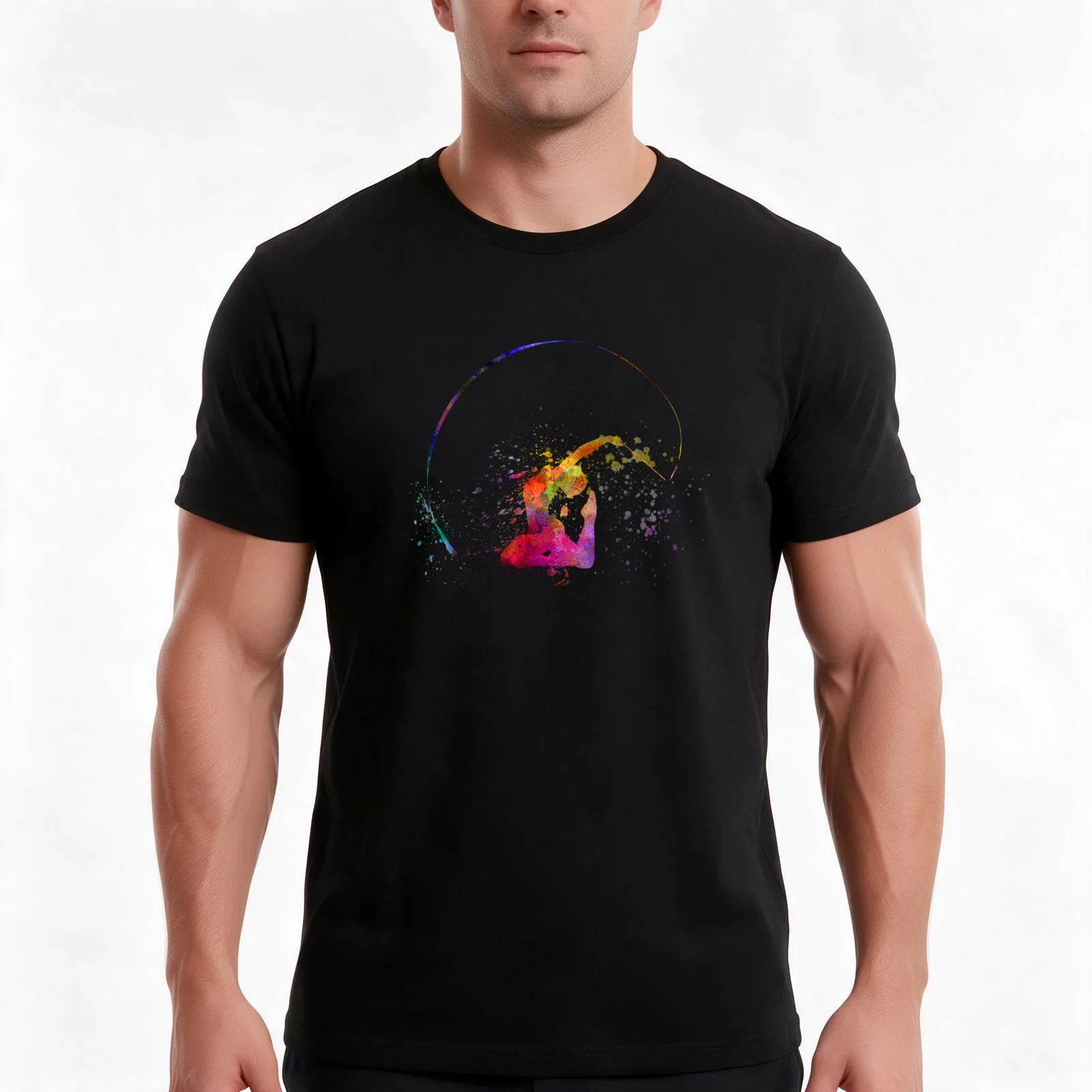 Rhythmic Gymnastics T-Shirt, Summer Casual Cotton Tee, Oversized Streetwear Tops, Vintage Graphic Print, Loose Fit Short Sleeve
