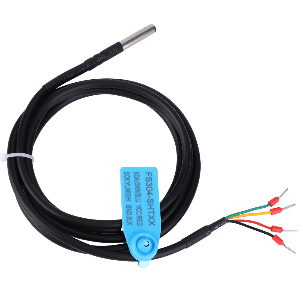 FS304-SHT3X Soil Digital Temperature & Humidity Sensor Probe Waterproof Stainless Steel Case SHT30 SHT31 SHT35