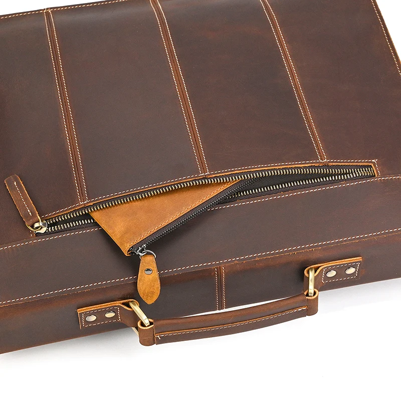 High Quality Laptop Briefcase Bag For Men Male 2026 New Arrivals Genuine Leather Briefcase Bag Real Cowskin Shoulder Bag Men