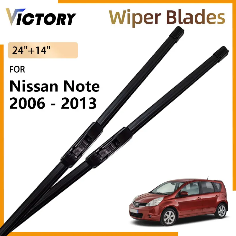 

For Nissan Note E11 2006 - 2013 2012 2011 2010 2009 2008 2007 Accessories Car Front Wiper Blades Windshield Windscreen Brushes