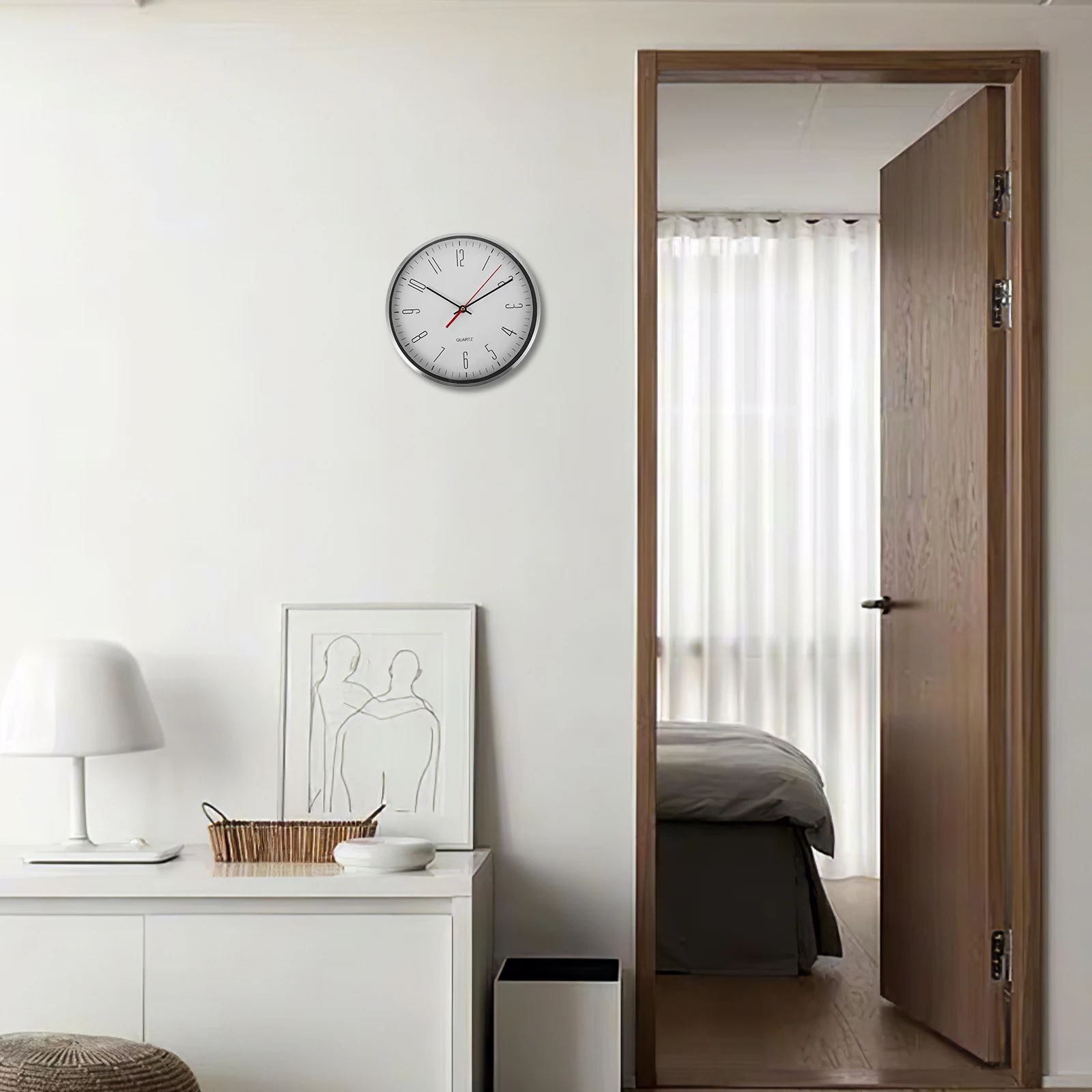 

Mute Wall Clock 11 Inch PVC Simple Style Living Room Bedroom Decorative Hanging Clocks Office Household Round Clock