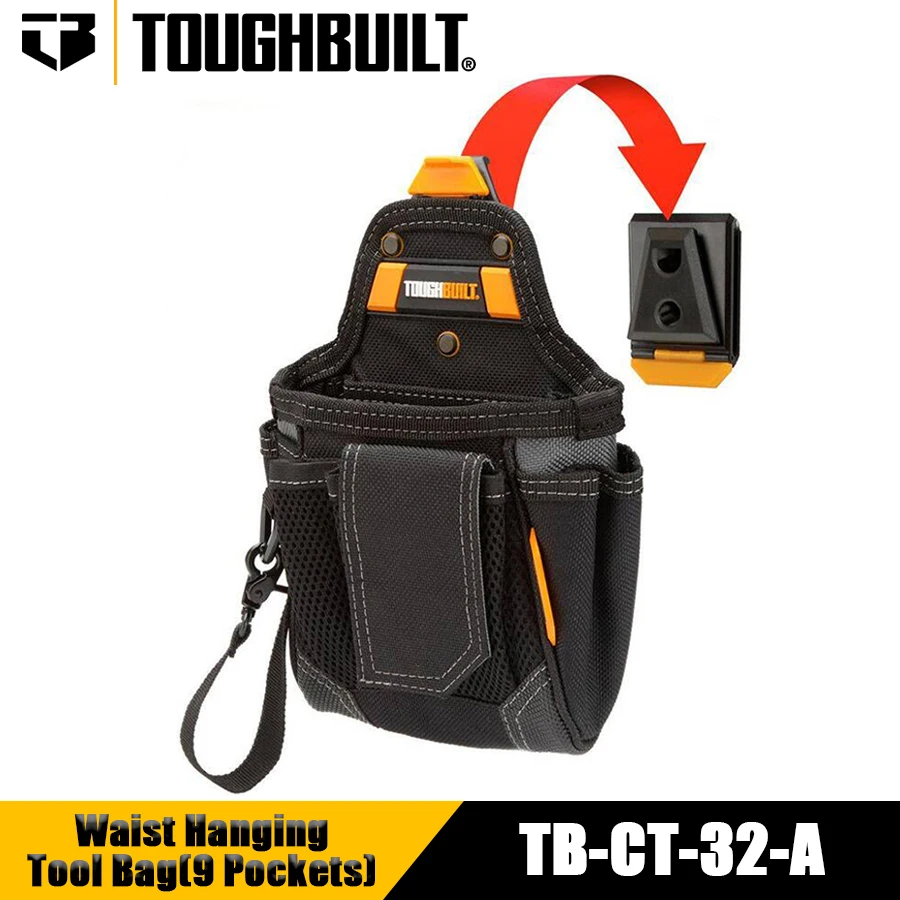 

TOUGHBUILT TB-CT-32-A Warehouse Pouch Waist Hanging Tool Bag with Work Belts and 9 Pockets Multifunctional Storage Tool Pouch