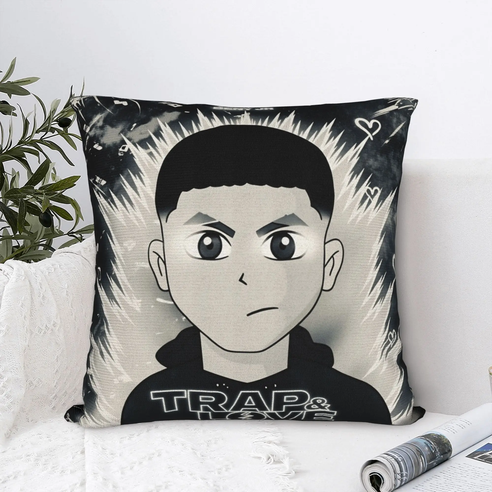 Rapper B-BENY JR Album Cover Pillow Cover  Print Cushion Cover Funny Pillow Case For Living Room Bed Chair