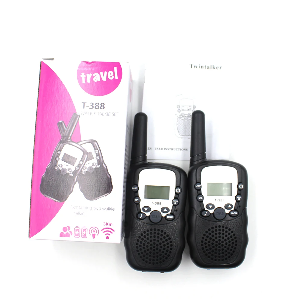 Jual 2 Buah T388 Mini Walkie Talkie Radio Anak 0.5W UHF 462-467MHz 22CH Radio Portabel Stasiun Radio Genggam Hadiah