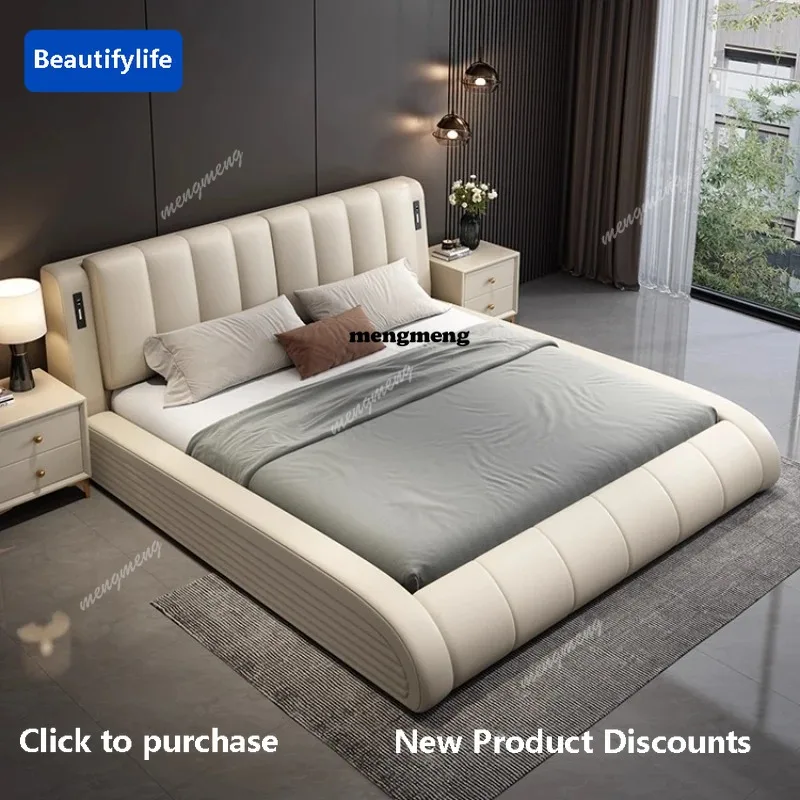F85 cosy super king size Two persons bed 220x200 cm frames lit 2 personnes multifunctional Single bed bedroom home Bedroom furni