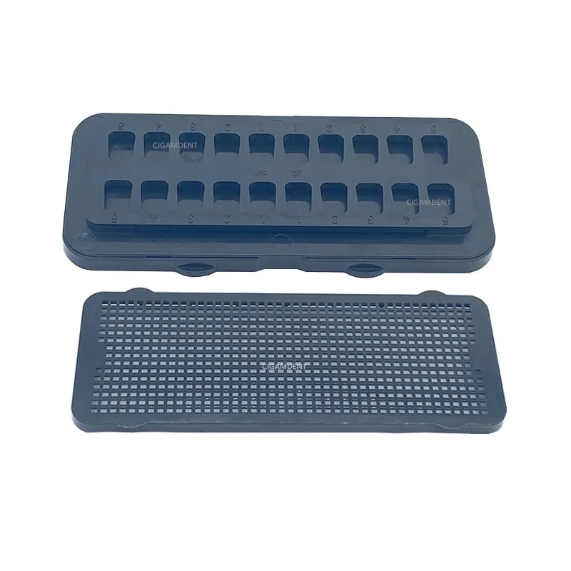 Caja de parches para dientes, procesamiento de chapa totalmente de cerámica, hermosas cajas de almacenamiento para dentaduras postizas de limpieza y desinfección de virutas de porcelana Dental