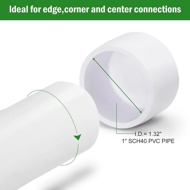 

R9UF 24 Pieces Practical PVC Pipe End Covers 3/4 Inch 1 Inch 1 1/4 Inch 2 Inch Sturdy SCH40 Furniture Fittings Daily Use