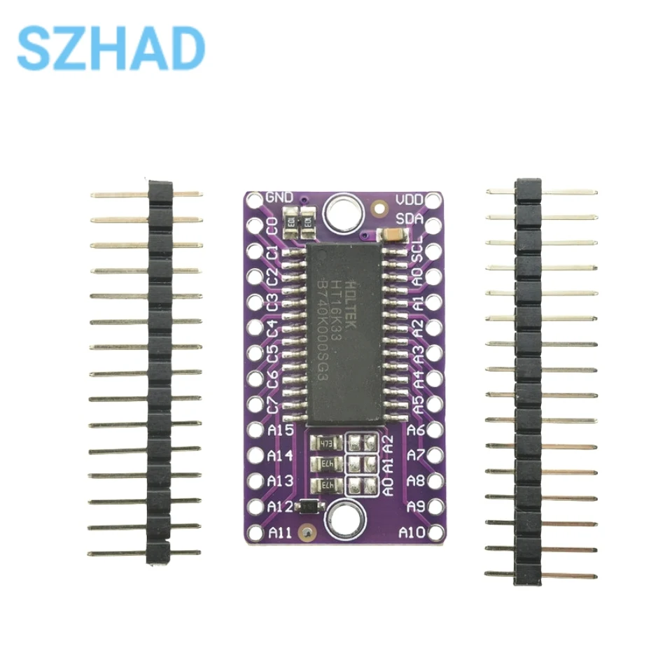 HT16K33 Módulo de controle de matriz de pontos LED, ferramenta de desenvolvimento de interface de tubo digital