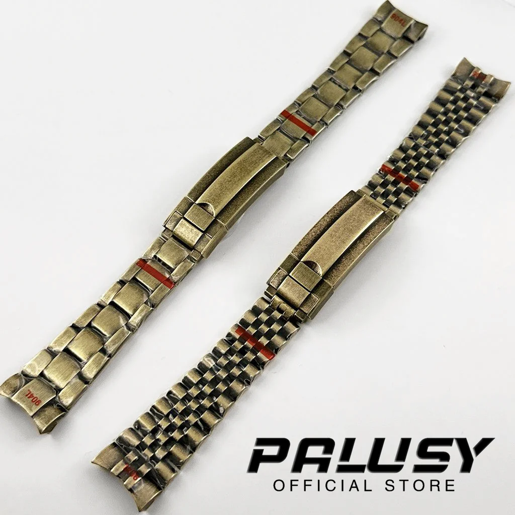 High Quality 20mm 904L Bracelet Bronze Watch Band Folding Buckle Oysters/Jubilee Glide Lock Clasp Solid Stainless Steel Strap