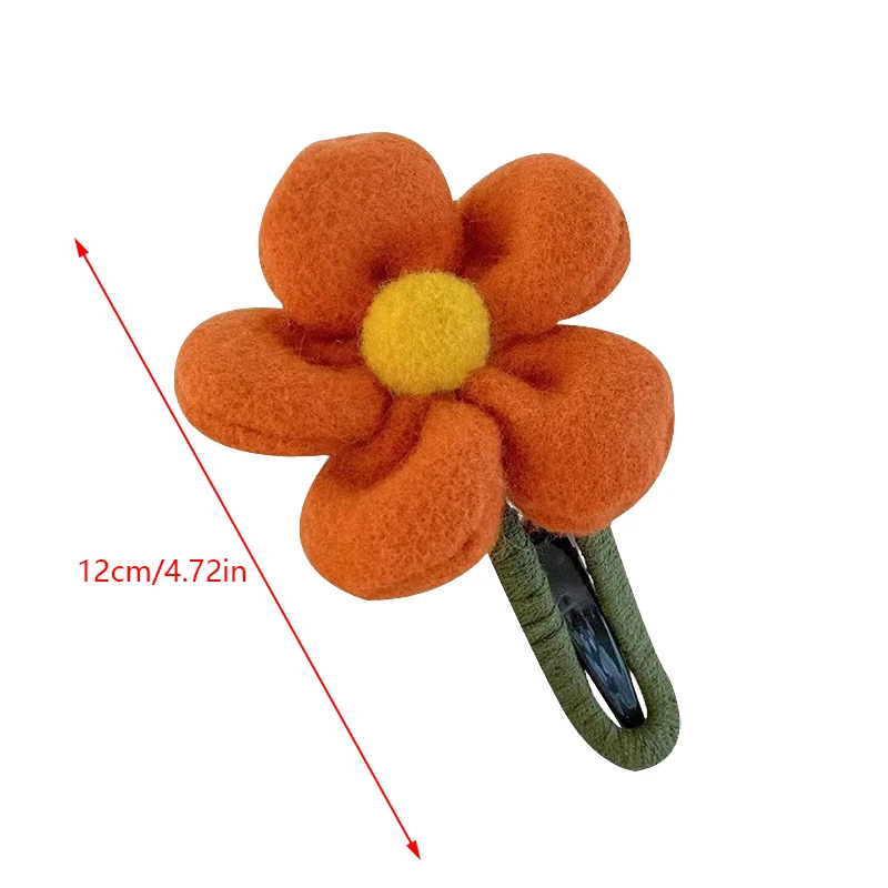 Pinza para el pelo para mujer, tocado elegante y dulce, accesorios para el cabello, regalo para otoño e invierno, pinza para el pelo trasera con cabeza de flor grande, horquillas de moda