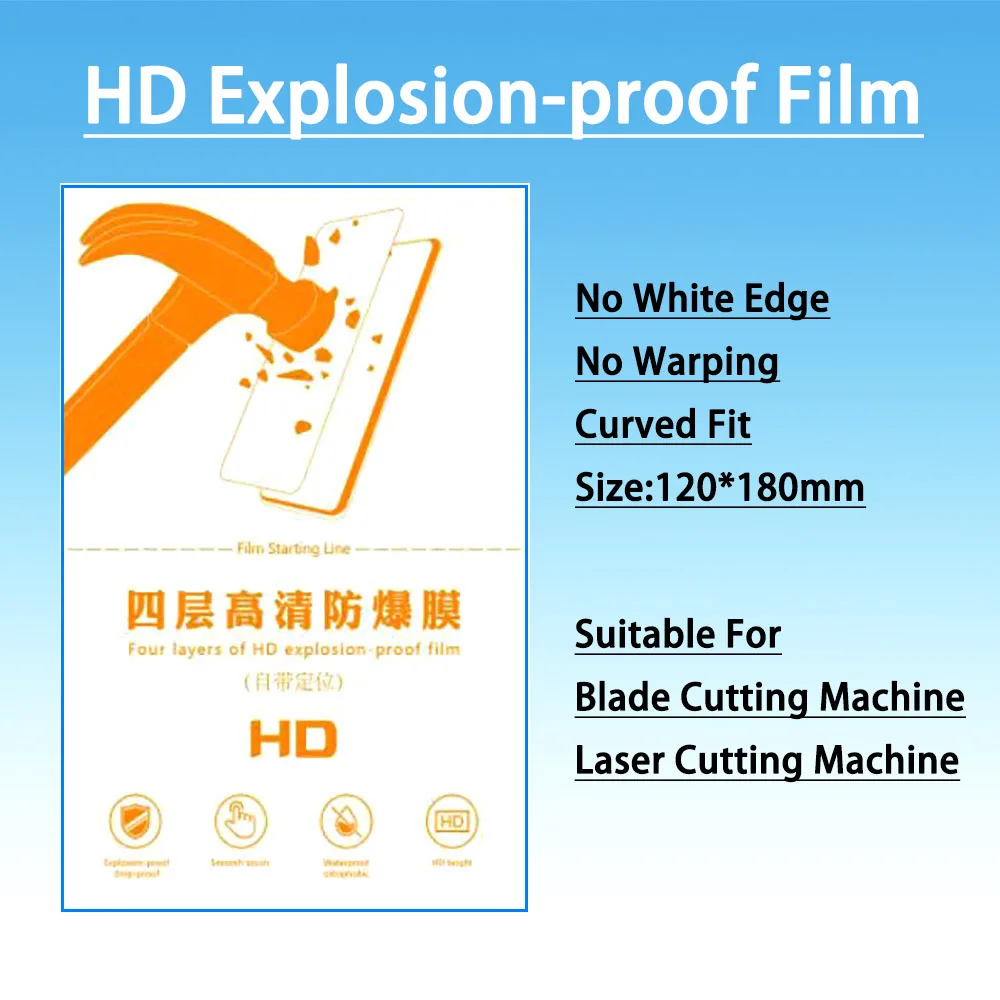 TPU Hydrogel Film 50PCS Matte Privacy HD Clear Explosion-proof Mobile Phone Screen Protector Sheet for Auto Cut Machine Plotter