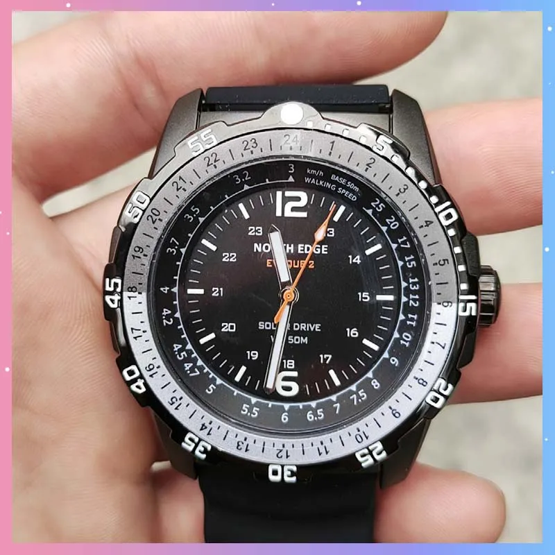Evoque 2 Men Digital Military Watch Waterproof 50m Men'S Sport Wristwatches Solar Power Luminous Enviormentally Clock Gift