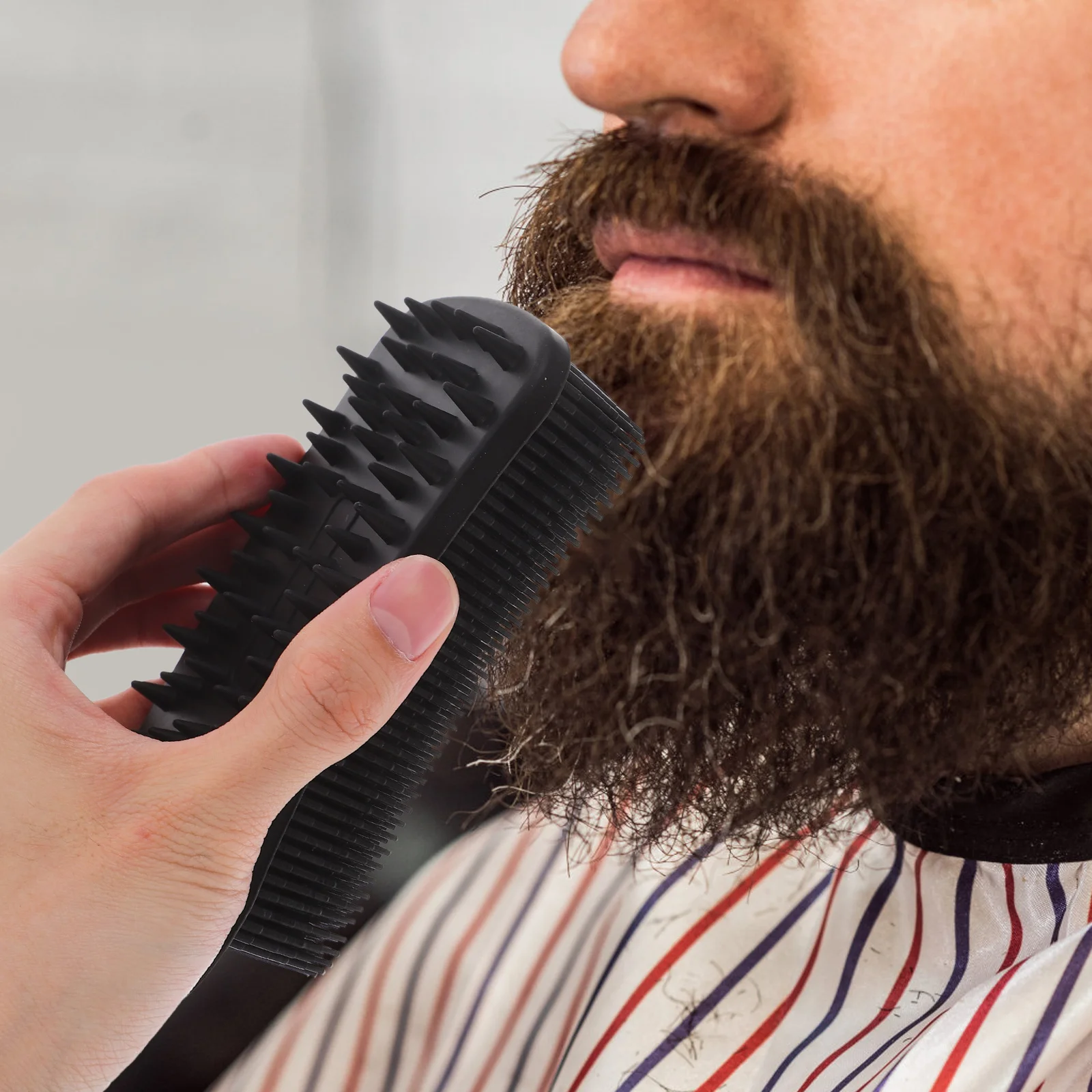 

Silicone Beard Brush Soft Bristles Deep Clean Men'S Grooming Tool Body Scrubber Shower Exfoliation Gentle Massage