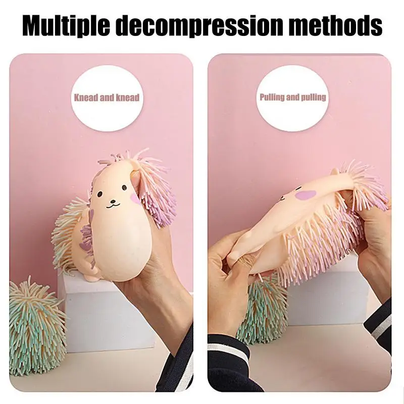 Cartoon Hedgehog Squeeze Toys Kawaii Cute Stress Relief Sensory Toys Slow Rising Stress Ball Anti Stress Fidget Toy Kids Gifts