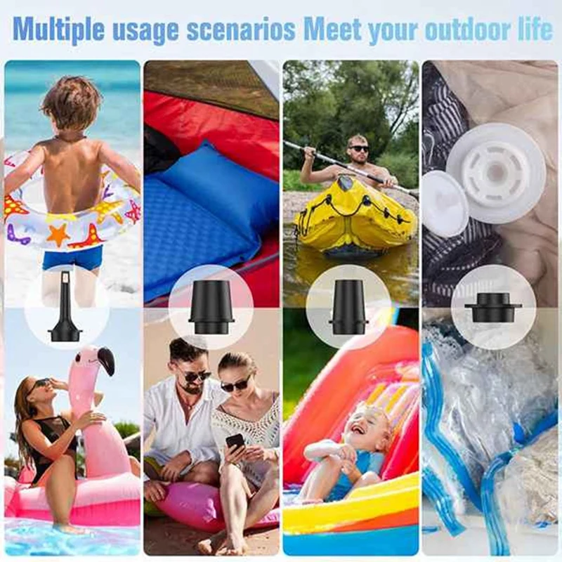 Electric Air Pump Portable Wireless Air Compressor Inflator/Deflator Pumps For Inflatable Cushions Boat Swimming Ring