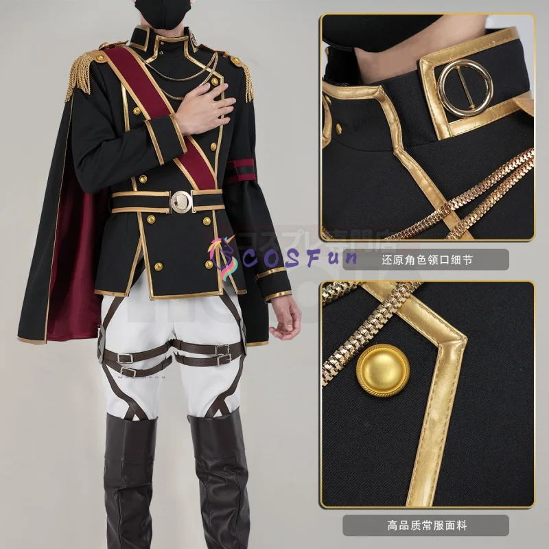 

Levi Ackerman Cosplay Titan Costume high quality Accessories Prop Uniform Anime Game For Women Men Role Play Outfit