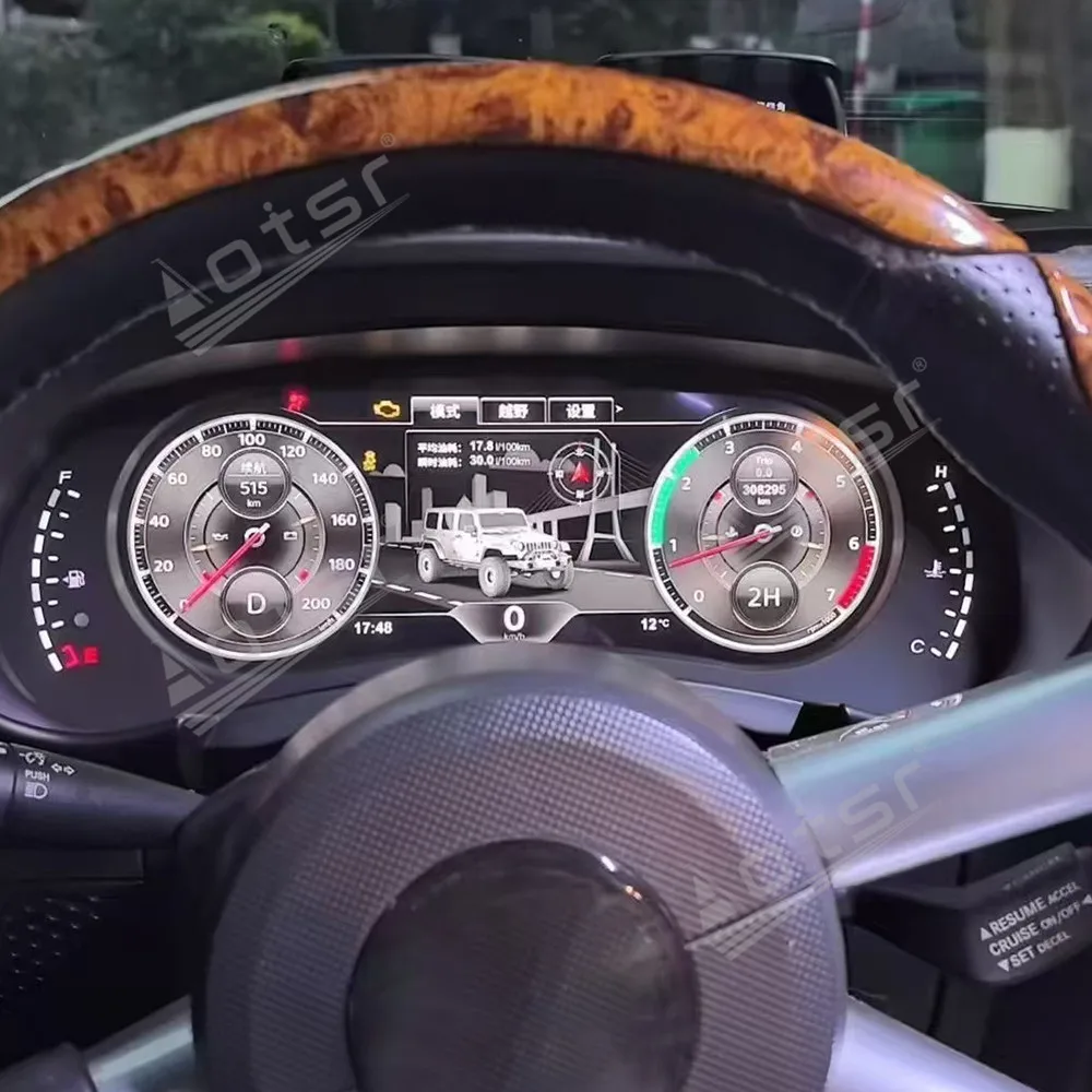 Popular 12.3'' Digital Cluster Dashboard Panel For Jeep Wrangler 2007-2010 LCD Virtual Instrument Cluster Speedometer Cockpit