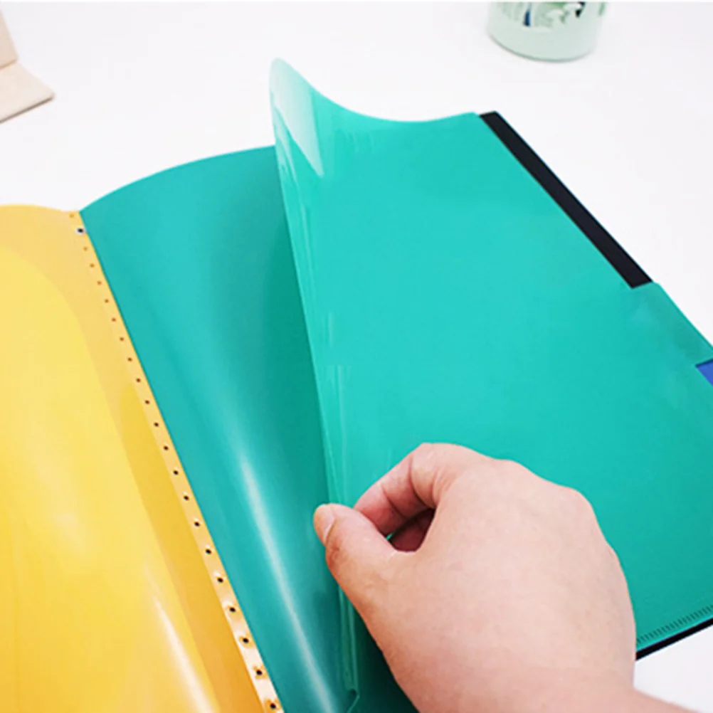 

1pc A4 Rainbow Color Plastic Expanding File Folder Accordion Folder Paper Document Organizer for Office Students Use