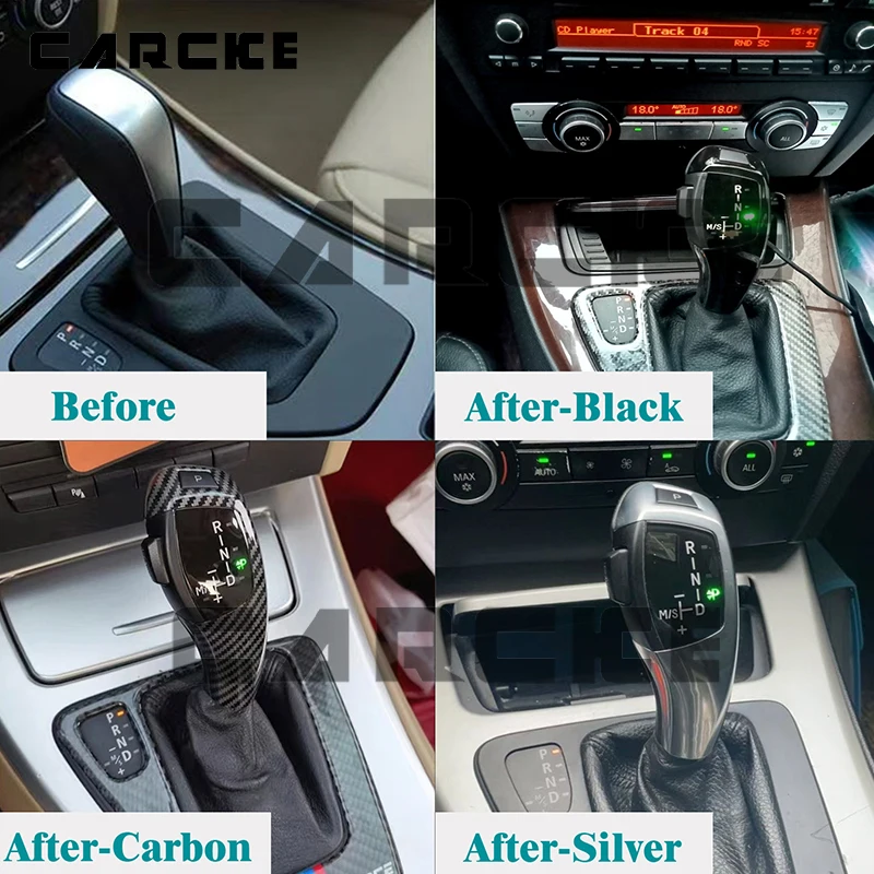 Gear Shift Knob Retrofit Kit Car Accessories for BMW E90 E91 E93 E81 E82 E84 E87 E88 E89 E46 E61 E60 E63 E83 X3 E85 E86 E39 E53